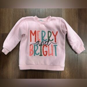 Pink Kids Sweatshirt - Merry and Bright